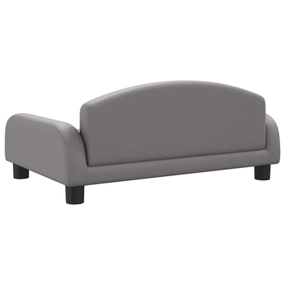 Cama para cães 70x45x30 cm couro artificial cinzento