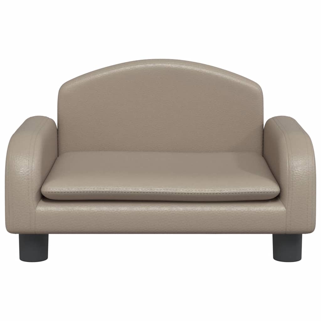 Cama para cães 50x40x30 cm couro artificial cor cappuccino