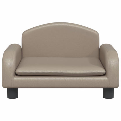 Cama para cães 50x40x30 cm couro artificial cor cappuccino
