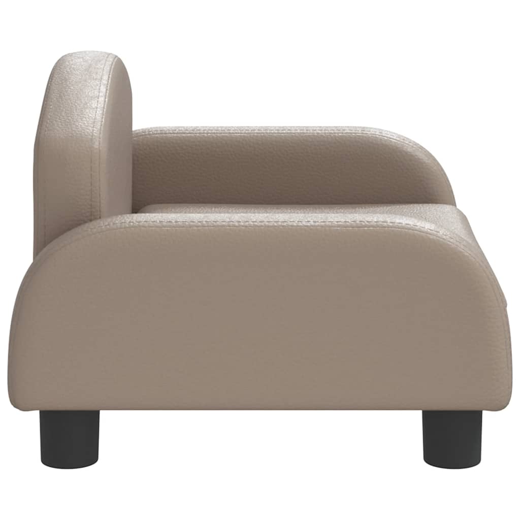 Cama para cães 50x40x30 cm couro artificial cor cappuccino