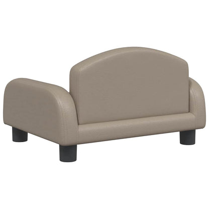 Cama para cães 50x40x30 cm couro artificial cor cappuccino