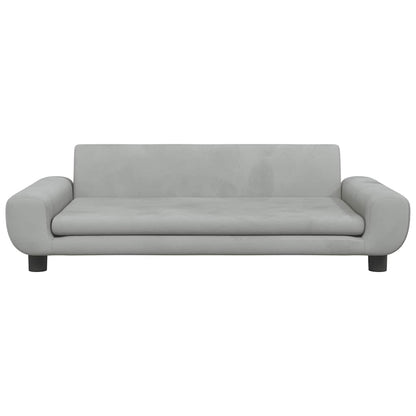 Cama para cães 100x54x33 cm veludo cinzento-claro