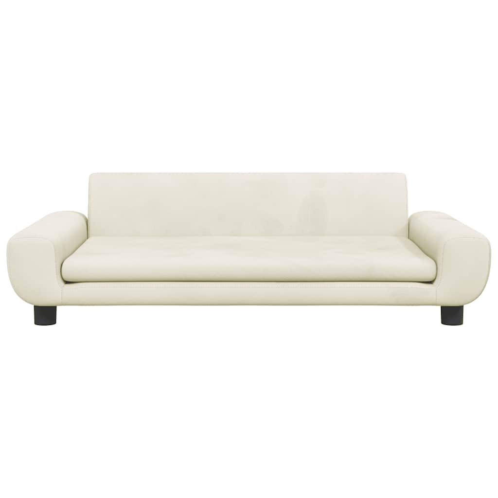 Cama para cães 100x54x33 cm veludo cor creme