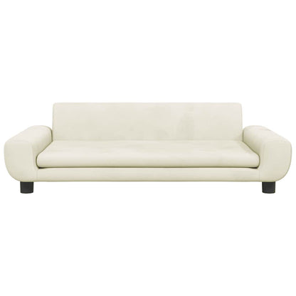 Cama para cães 100x54x33 cm veludo cor creme