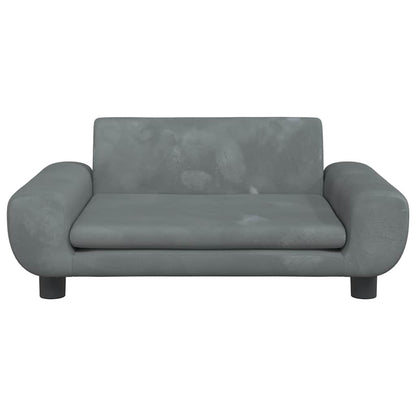 Cama para cães 70x45x33 cm veludo cinzento-escuro