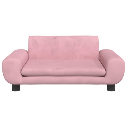 Cama para cães 70x45x33 cm veludo rosa