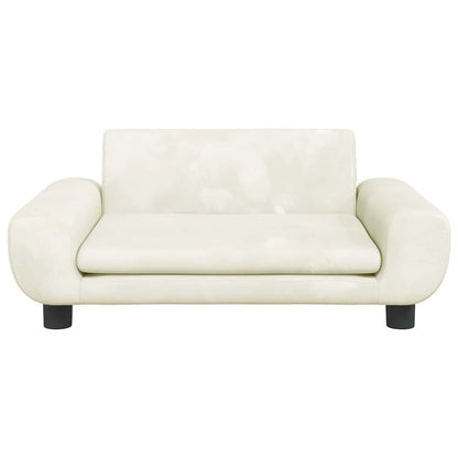 Cama para cães 70x45x33 cm veludo cor creme