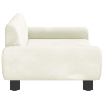 Cama para cães 70x45x33 cm veludo cor creme
