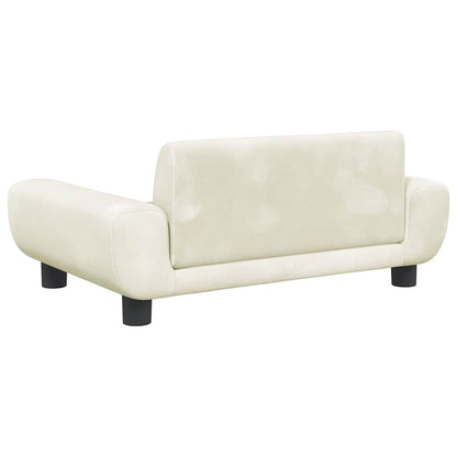 Cama para cães 70x45x33 cm veludo cor creme
