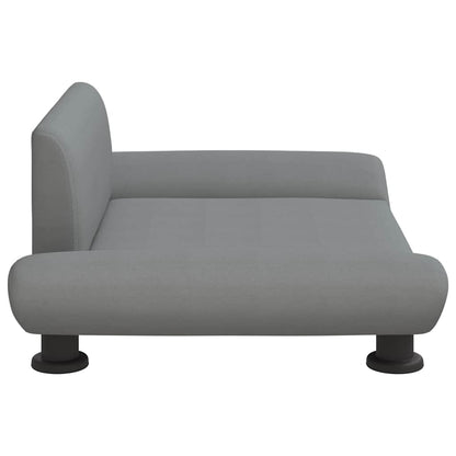 Cama para cães 70x45x28 cm tecido cinzento-claro