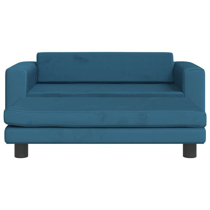 Cama para cães com extensão 100x50x30 cm veludo azul