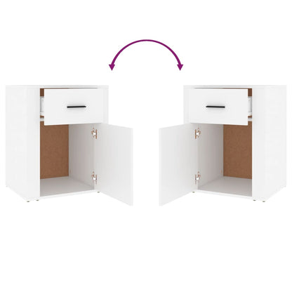 Mesa de cabeceira 50x36x60 cm derivados de madeira branco