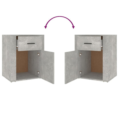 Mesa de cabeceira 50x36x60 cm derivados madeira cinza cimento