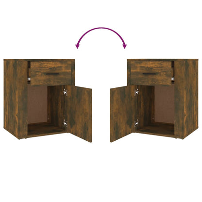 Mesa cabeceira 50x36x60 cm derivados madeira carvalho fumado