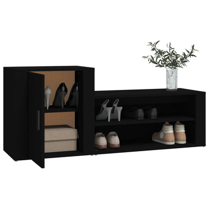 Sapateira 130x35x54 cm derivados de madeira preto