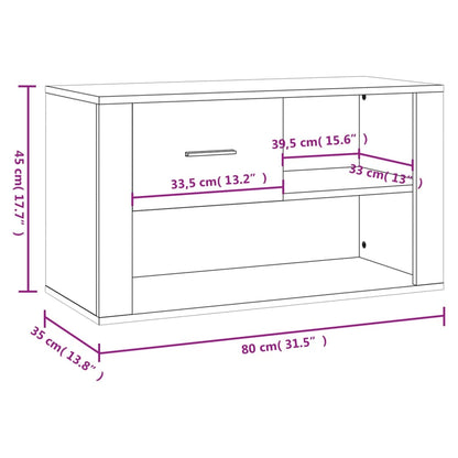 Sapateira 80x35x45 cm derivados de madeira branco