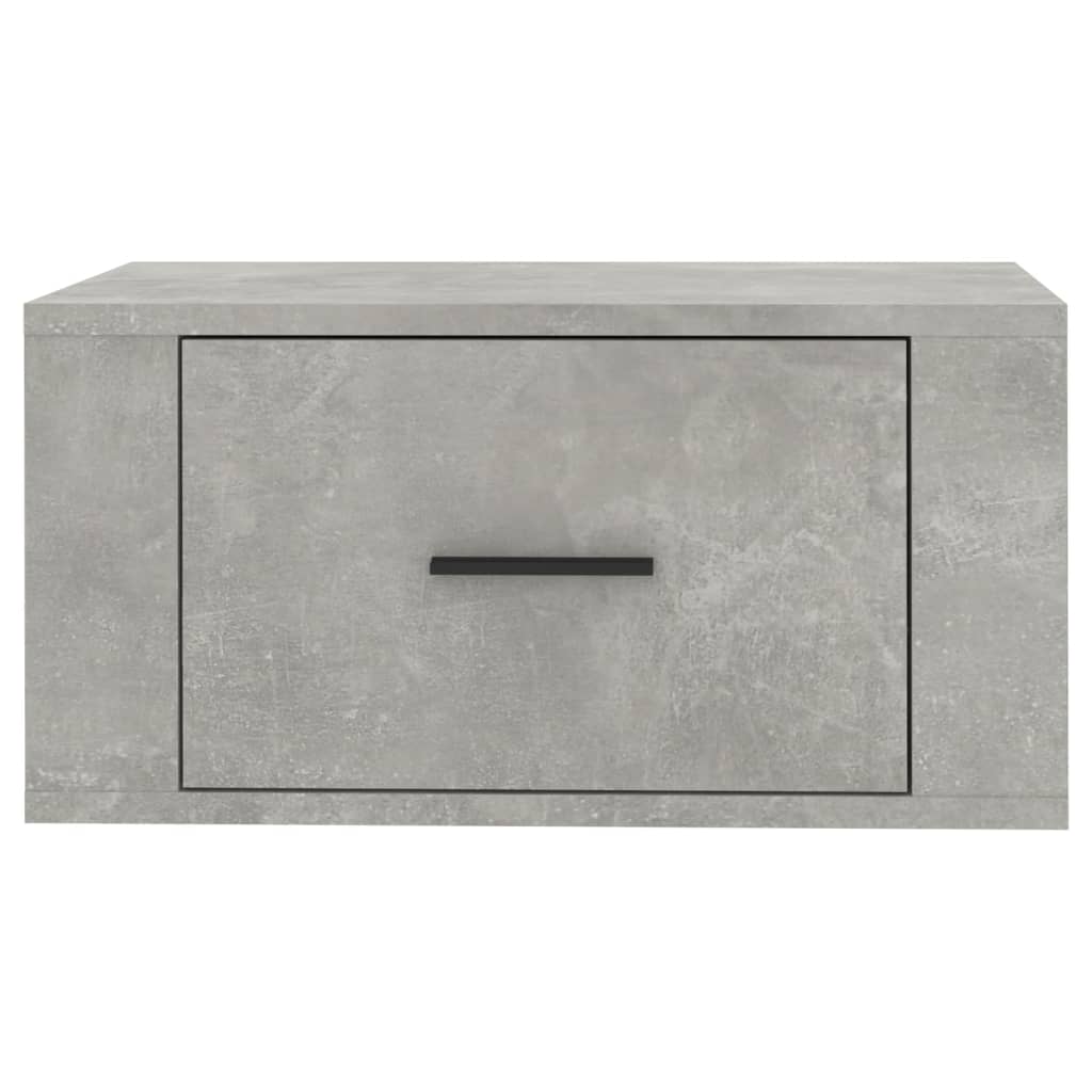 Mesa de cabeceira de parede 50x36x25 cm cinzento cimento