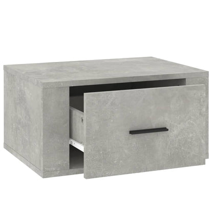 Mesa de cabeceira de parede 50x36x25 cm cinzento cimento