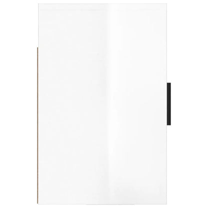 Mesa de cabeceira de parede 50x30x47 cm branco brilhante