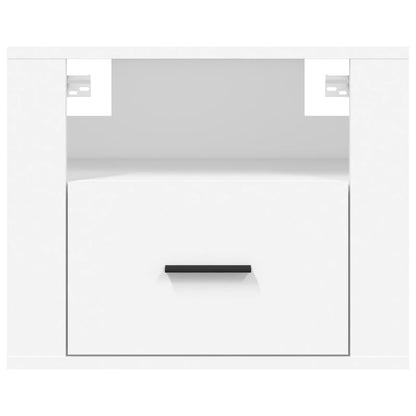 Mesas de cabeceira de parede 2 pcs 50x36x40 cm branco