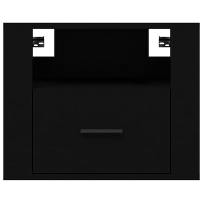 Mesas de cabeceira de parede 2 pcs 50x36x40 cm preto