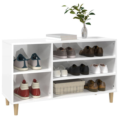 Sapateira 102x36x60 cm derivados de madeira branco brilhante