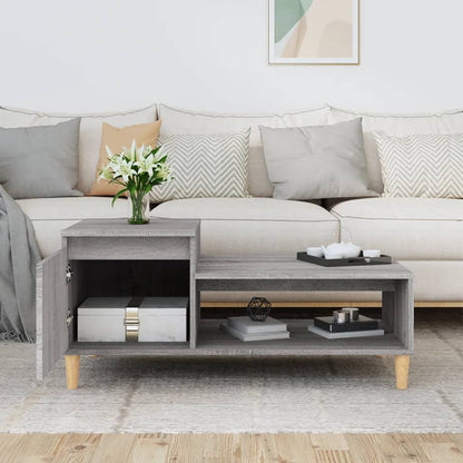 Mesa de centro 100x50x45 cm derivados madeira cinzento sonoma