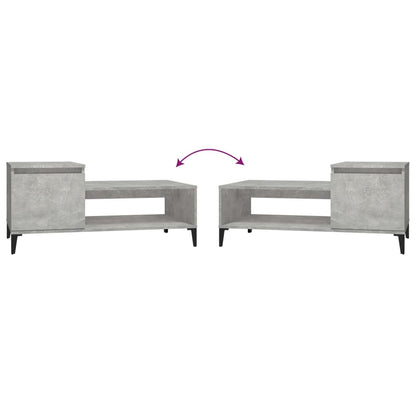 Mesa de centro 100x50x45 cm derivados madeira cinzento cimento