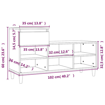 Sapateira 102x36x60 cm derivados de madeira branco