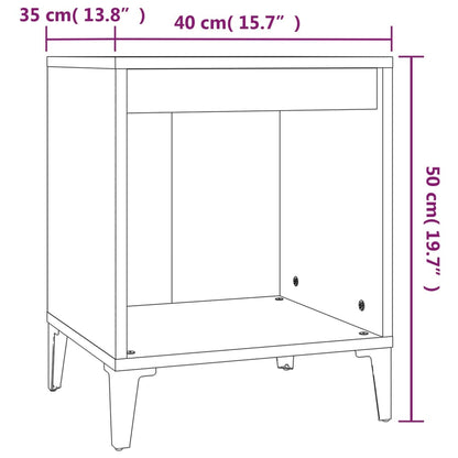 Mesas de cabeceira 2 pcs 40x35x50 cm branco