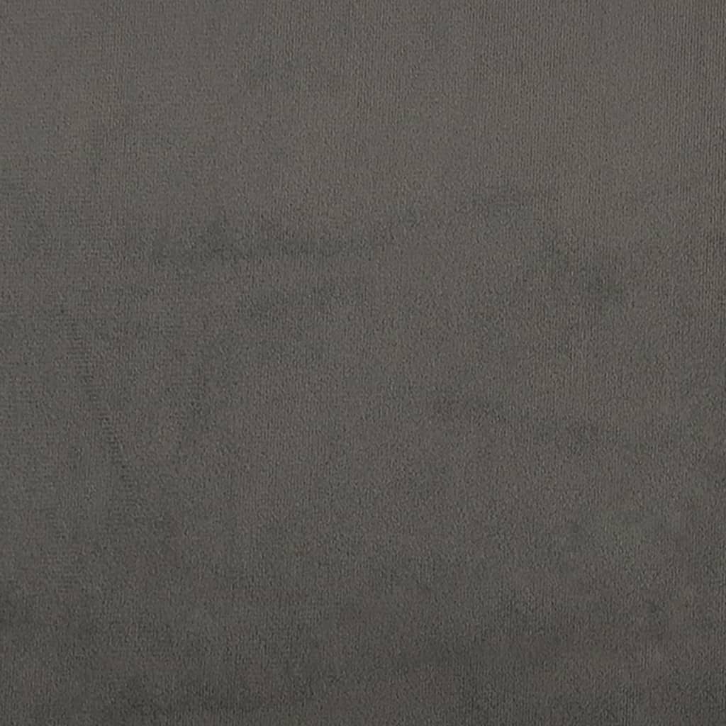 Cabeceira de cama c/ abas veludo 203x16x78/88cm cinzento-escuro
