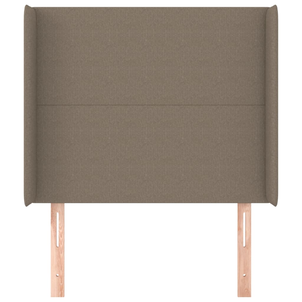 Cabeceira cama c/ abas tecido 83x16x118/128cm cinza-acastanhado