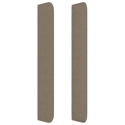 Cabeceira cama c/ abas tecido 83x16x118/128cm cinza-acastanhado