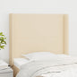 Cabeceira de cama c/ abas tecido 93x16x118/128 cm creme