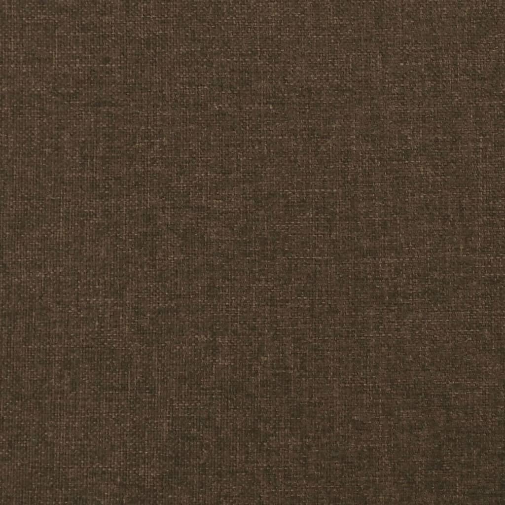 Cabeceira cama c/ abas tecido 103x16x118/128 cm castanho-escuro