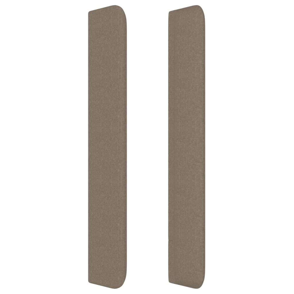 Cabeceira cama abas tecido 183x16x118/128 cm cinza-acastanhado