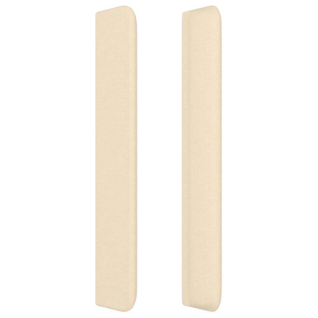 Cabeceira de cama c/ abas tecido 183x16x118/128 cm creme