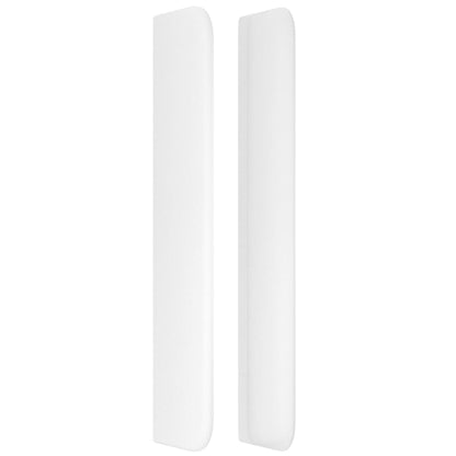 Cabeceira cama c/ abas couro artificial 103x16x118/128cm branco