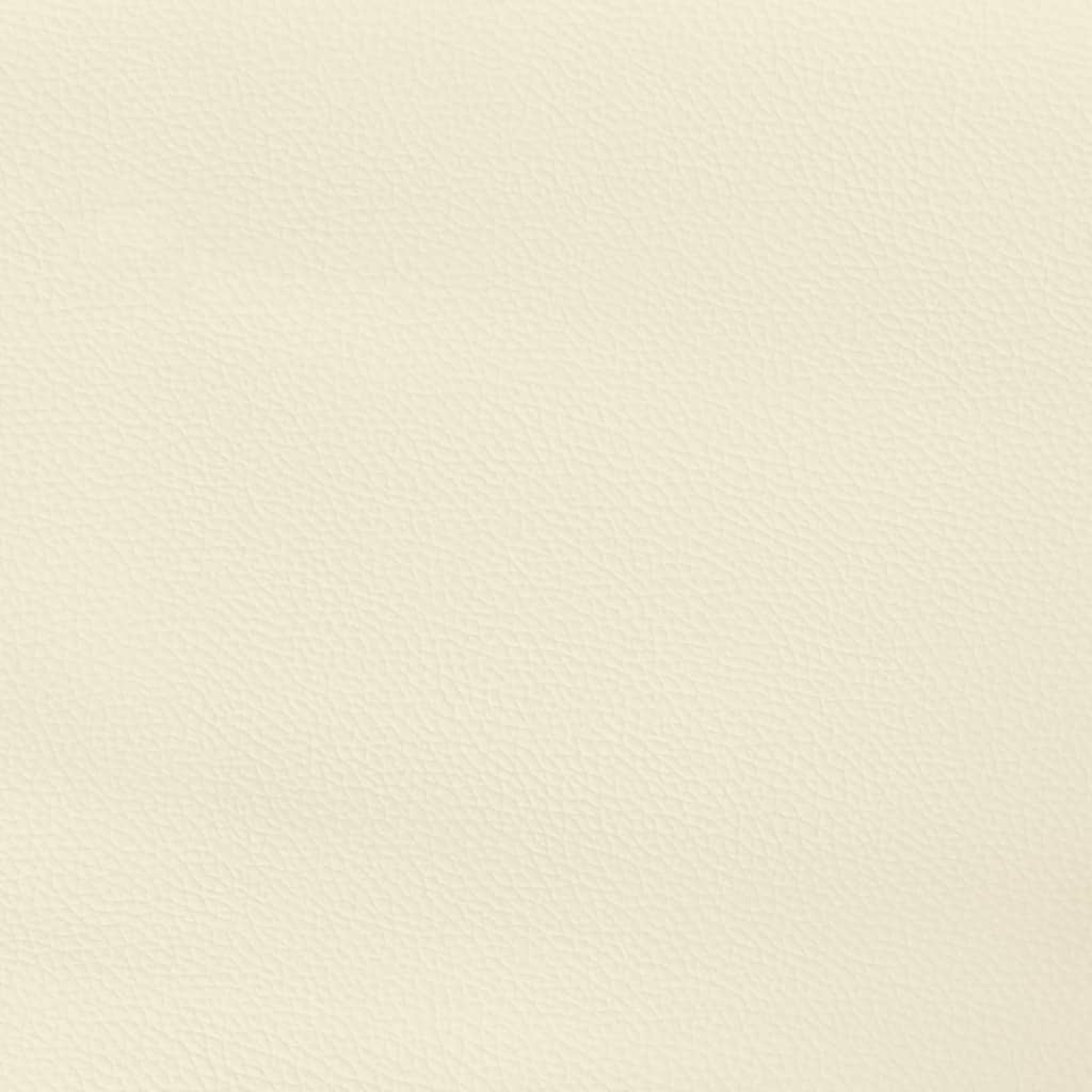 Cabeceira cama c/ abas couro artificial 103x16x118/128 cm creme