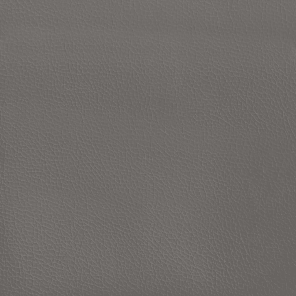 Cabeceira cama c/ abas couro artif. 163x16x118/128 cm cinzento