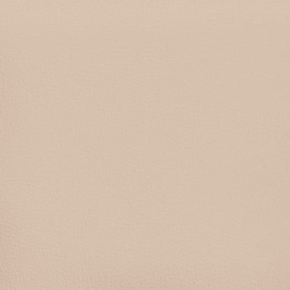 Cabeceira cama c/ abas couro artif. 183x16x118/128cm cappuccino