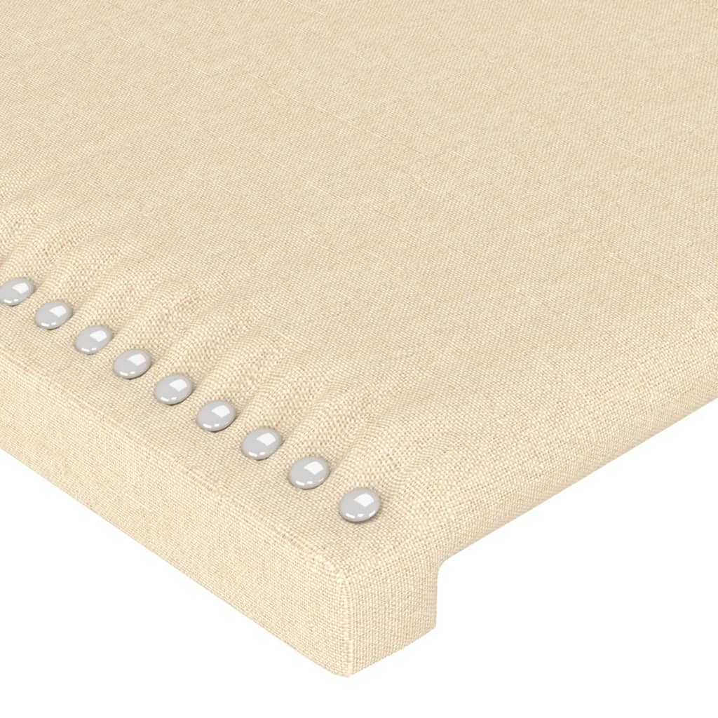 Cabeceira de cama c/ abas tecido 93x16x118/128 cm creme