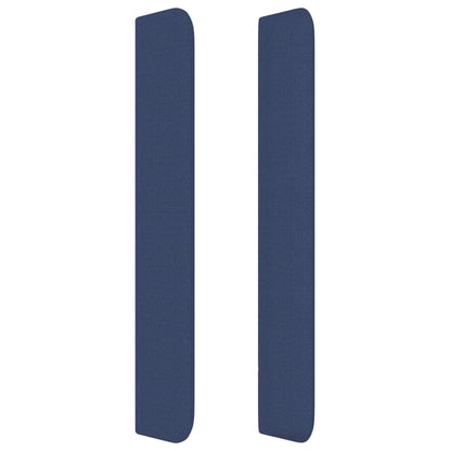 Cabeceira de cama c/ abas tecido 183x16x118/128 cm azul