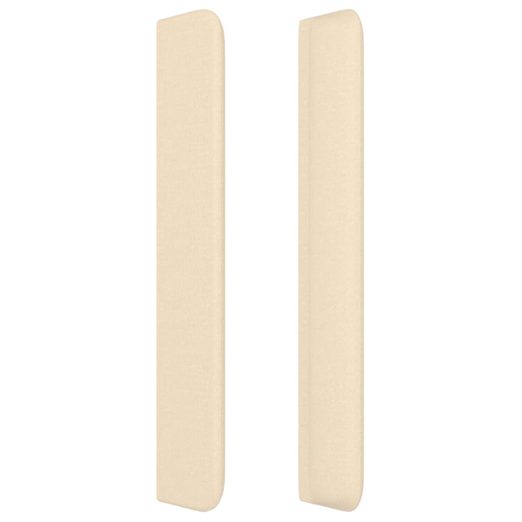 Cabeceira de cama c/ abas tecido 103x16x118/128 cm creme