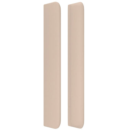 Cabeceira cama c/ abas couro artif. 93x16x118/128 cm cappuccino