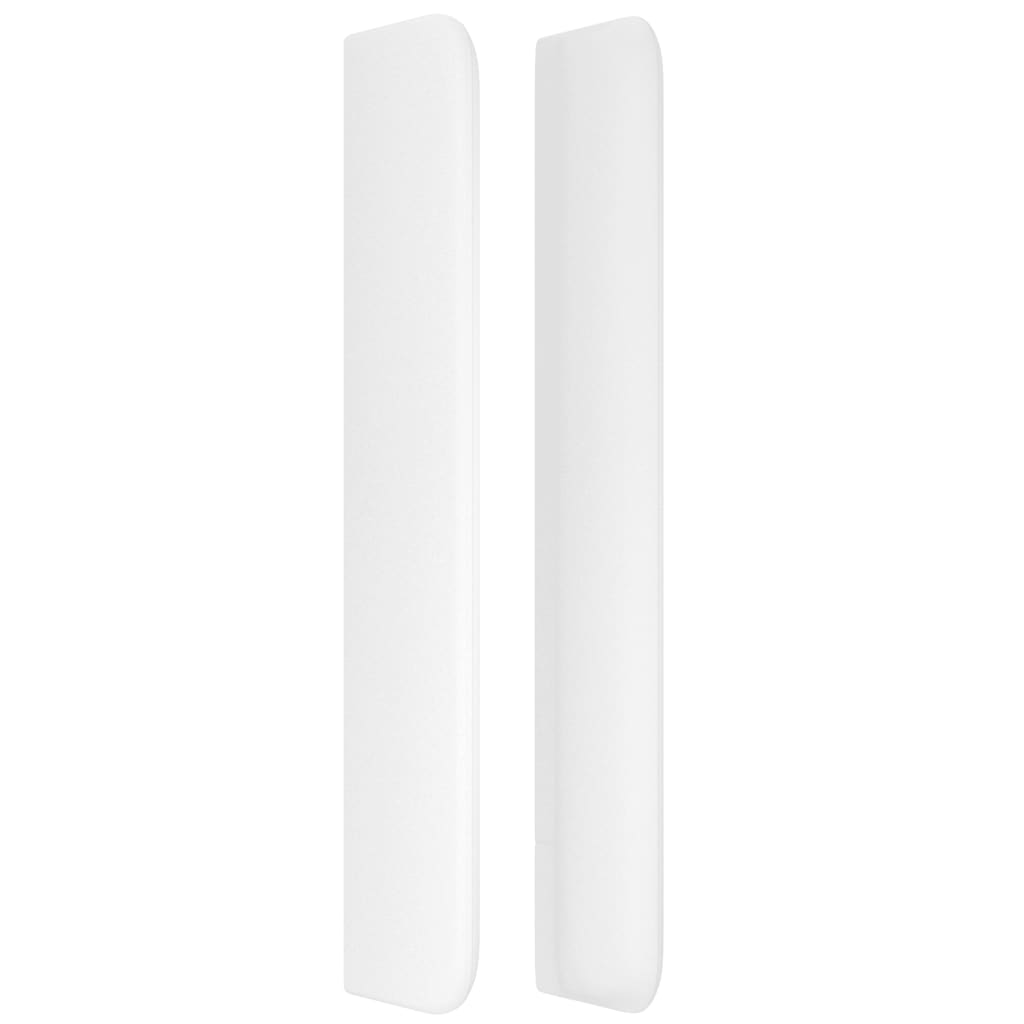 Cabeceira cama c/ abas couro artificial 203x16x118/128cm branco