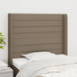 Cabeceira cama c/ abas tecido 83x16x118/128cm cinza-acastanhado