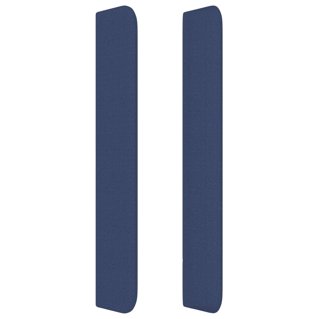 Cabeceira de cama c/ abas tecido 183x16x118/128 cm azul