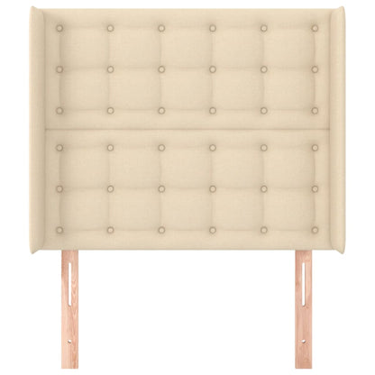 Cabeceira de cama c/ abas tecido 83x16x118/128 cm creme