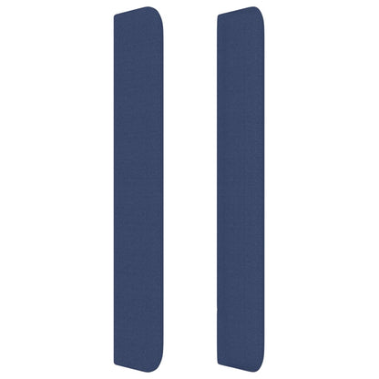 Cabeceira de cama c/ abas tecido 93x16x118/128 cm azul